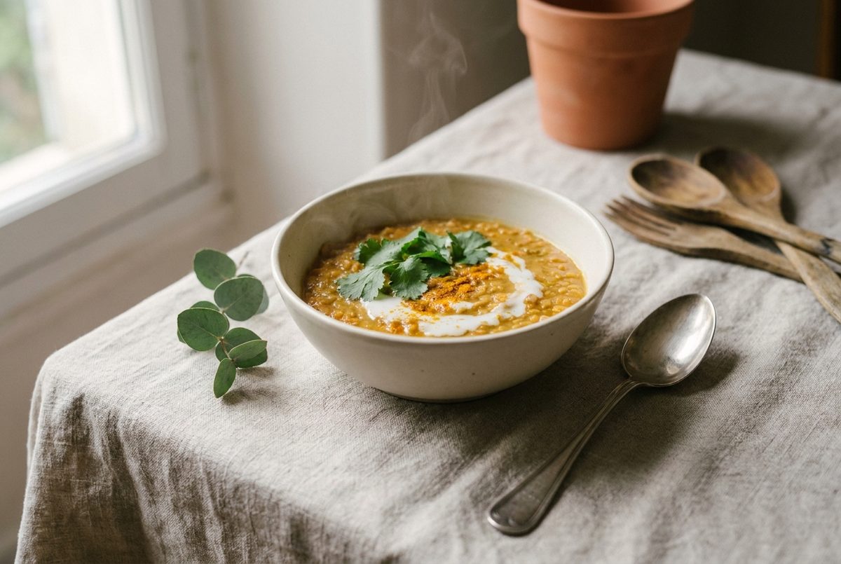 Plat mijoté réconfortant aux légumineuses et épices douces, pour le soir